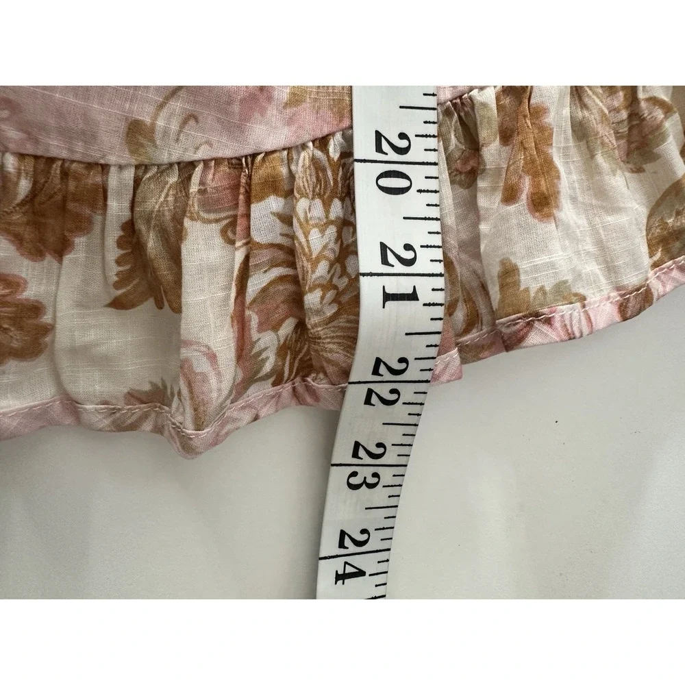 ZIMMERMANN Kids Girls Dress Size 4 Floral Sleeveless Ruffle Luxury Coquette